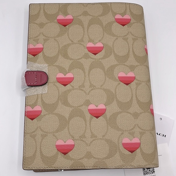 Coach Striped Heart Leather Notebook - Picture 4 of 10